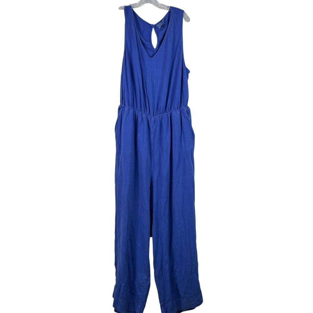 Universal Thread Jumpsuit Women’s XXL Sleeveless Open Back Linen Rayon Pockets